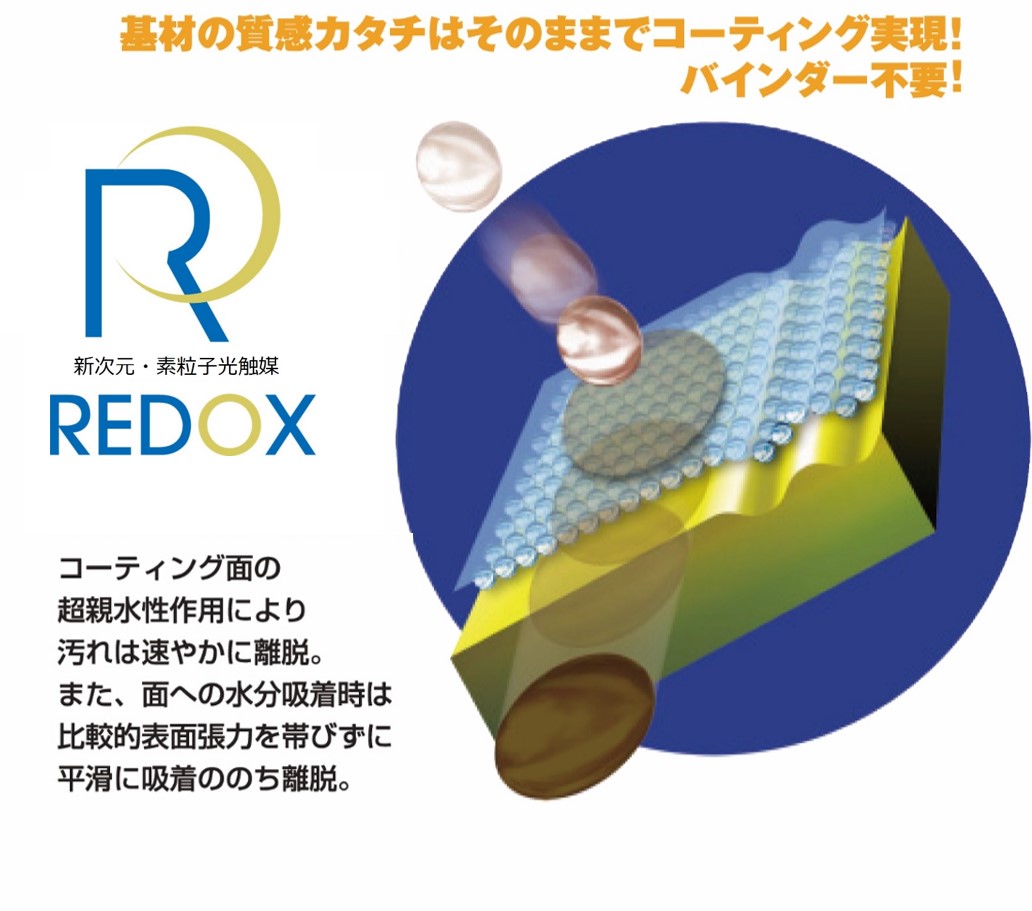 素粒子光触媒 Redox 酸化チタン 光触媒 消臭 抗菌 防汚 他社との比較